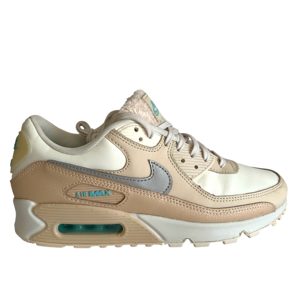 Nike Air Max Women’s 90 “Mama” Fuzzy Phantom Metallic Streetwear Sneakers SZ 9.5
